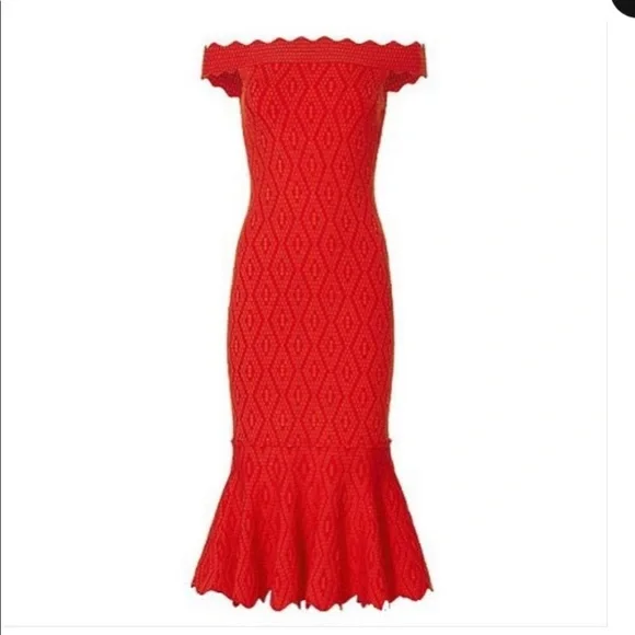 jonathan simkhai red dress Jonathan Simkhai Preloved Embroidered Hi-lo Halter Dress in Red Polyester